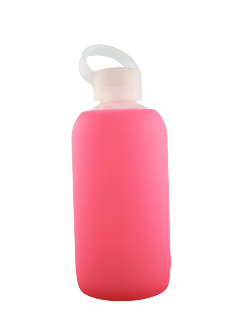 BKR 16oz Hot Pink Silicone Wrap Glass Water Bottle